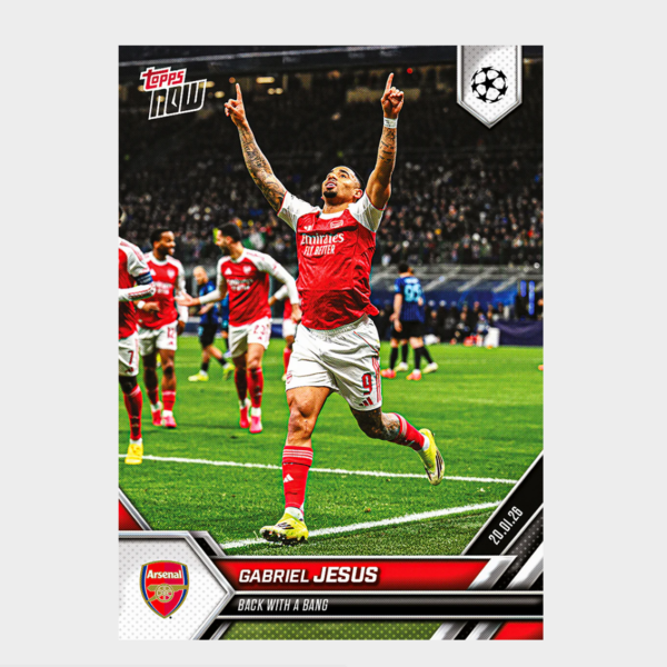 「GOH’S」Gabriel Jesus - 2025-26 UCL Topps NOW® - Card 73 - PR: 527