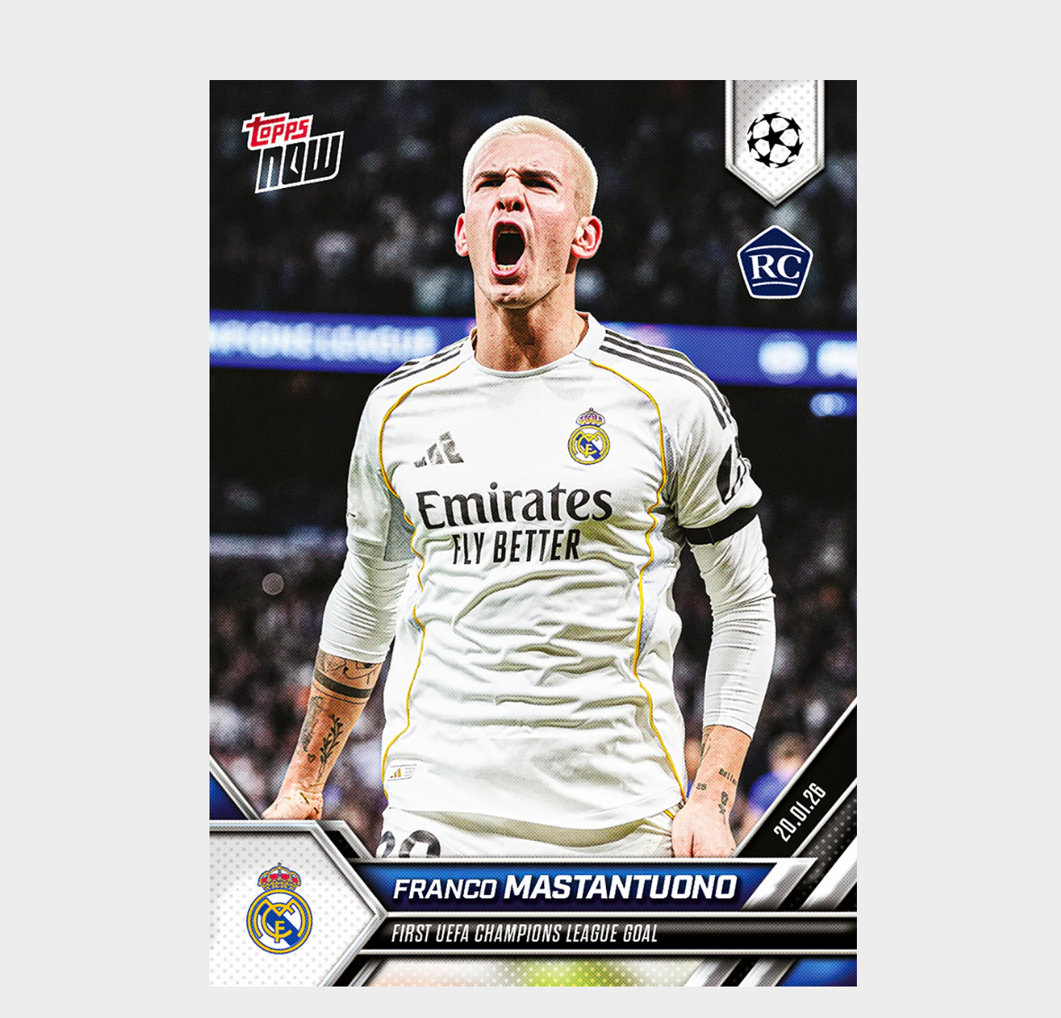 「GOH’S」Franco Mastantuono - 2025-26 UCL Topps NOW® - Card 72 - PR: 3531