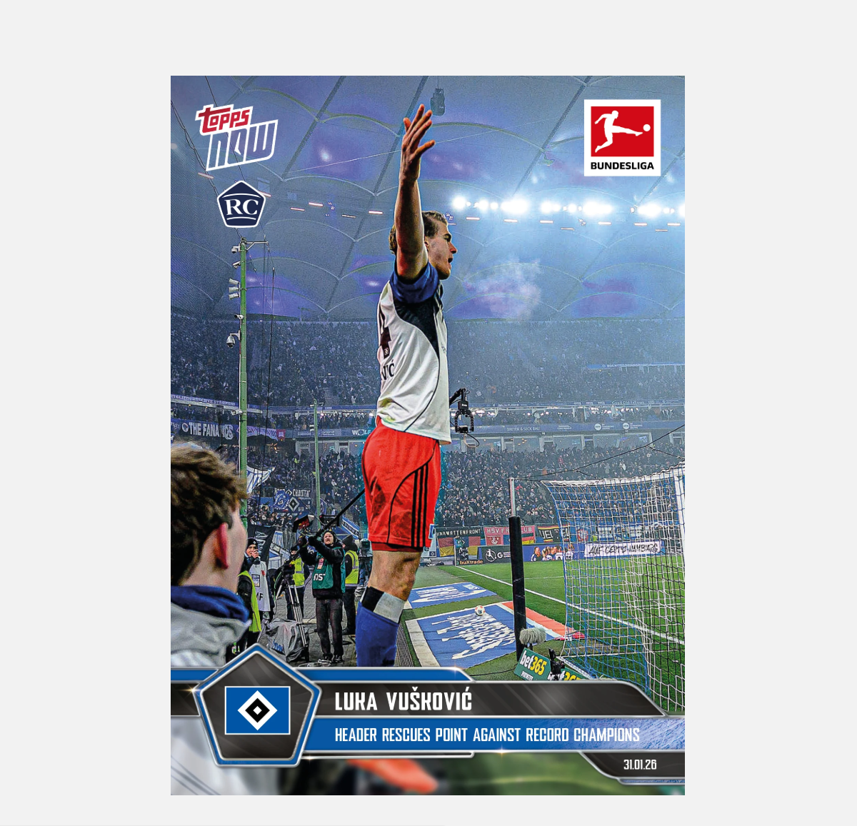 「GOH’S」Luka Vušković - 2025-26 Bundesliga Topps NOW® - Card 114 - PR: 3945