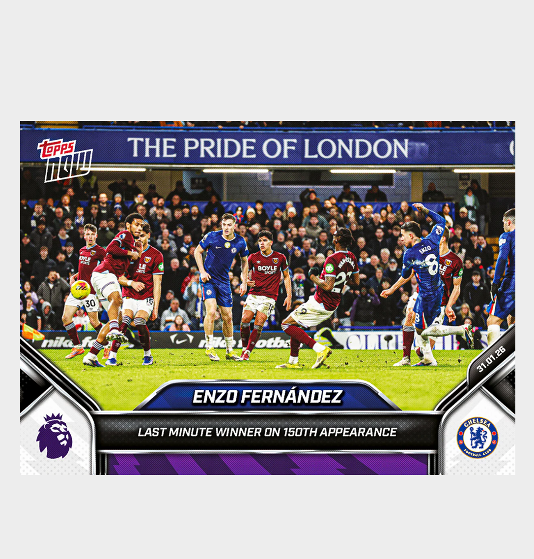「GOH’S」Enzo Fernández - 2025-26 Premier League Topps NOW® - Card 120 - PR: 611