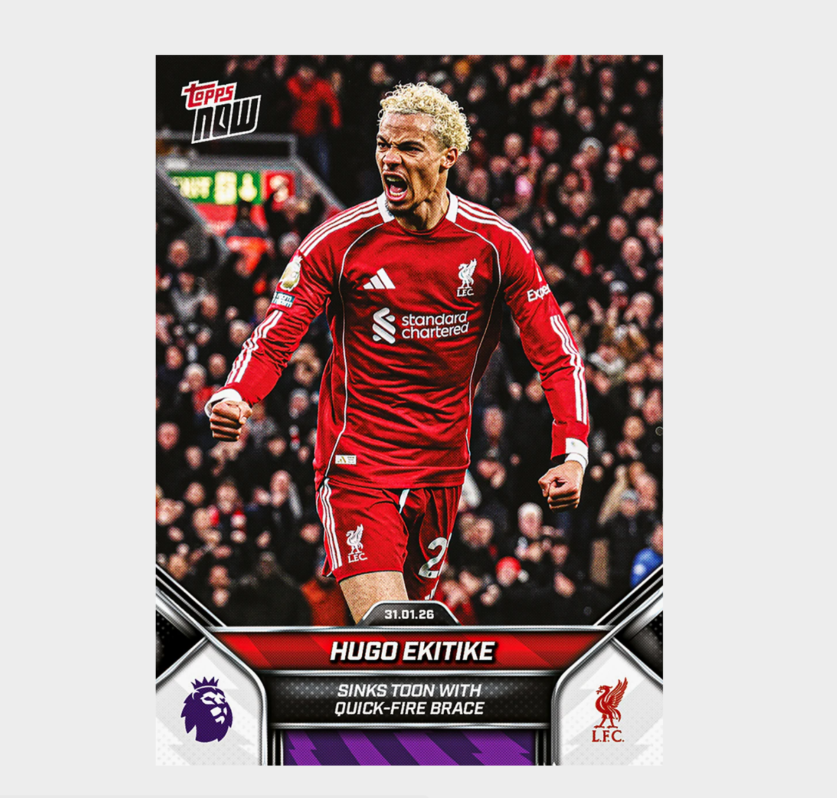 「GOH’S」Hugo Ekitike - 2025-26 Premier League Topps NOW® - Card 121 - PR: 906