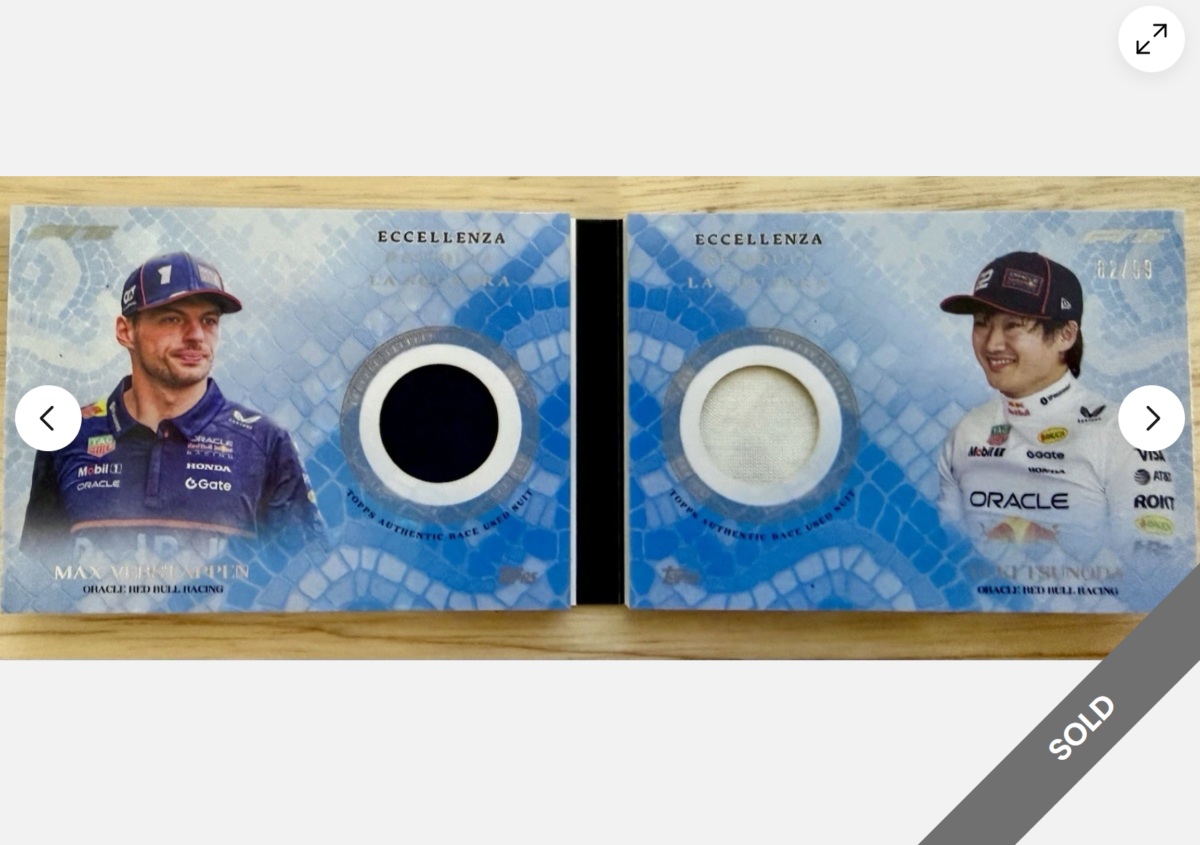 「GOH’S」2025 Topps Eccellenza Formula 1 Dual Relic Verstappen Tsunoda Race Used Suit /99 - 代購