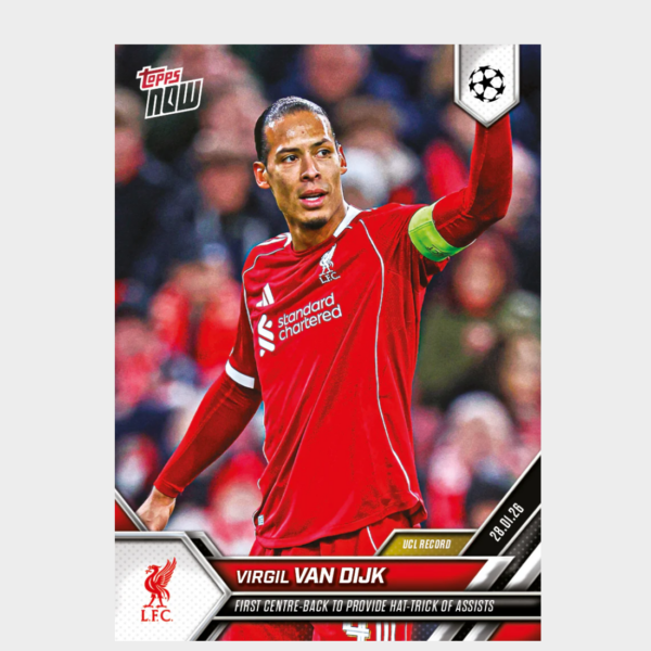 「GOH’S」Virgil van Dijk - 2025-26 UCL Topps NOW® - Card 82 - PR: 751