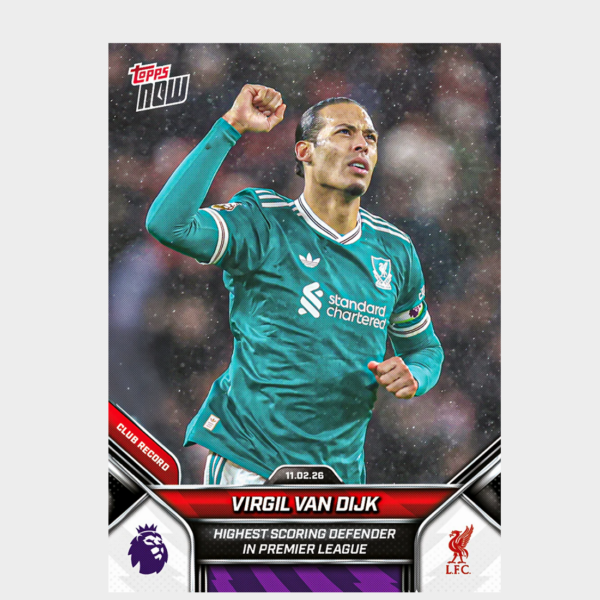 「GOH’S」Virgil van Dijk - 2025-26 Premier League Topps NOW® - Card 138 - PR: 972