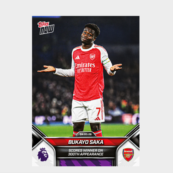 螢幕擷取畫面 2026-04-30 010241 「GOH’S」Bukayo Saka - 2025-26 Premier League Topps NOW® - Card 151 - PR: 1623