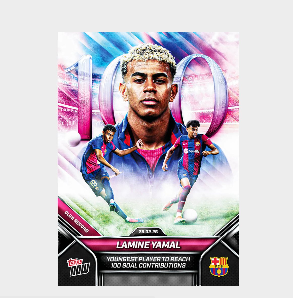 「GOH’S」Lamine Yamal - 2026 FC Barcelona Topps NOW® - Card 5 - PR: 28,970