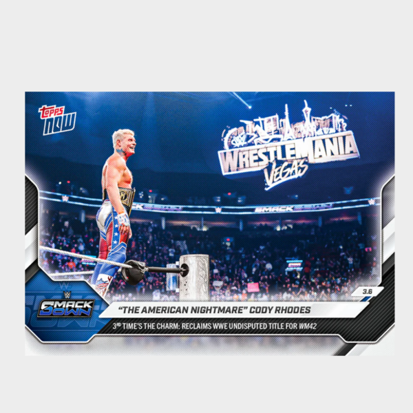 「GOH’S」"The American Nightmare" Cody Rhodes - 2026 WWE Topps NOW® - Card 29 - PR: 1776