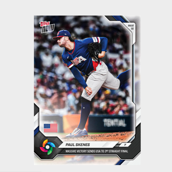 「GOH’S」Paul Skenes - 2026 World Baseball Classic Topps NOW® - Card 35 - PR: 16,243