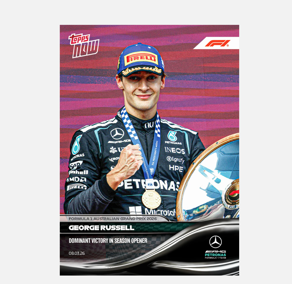 「GOH’S」George Russell - 2026 Formula 1® Topps NOW® - Card 14 - PR: 5007