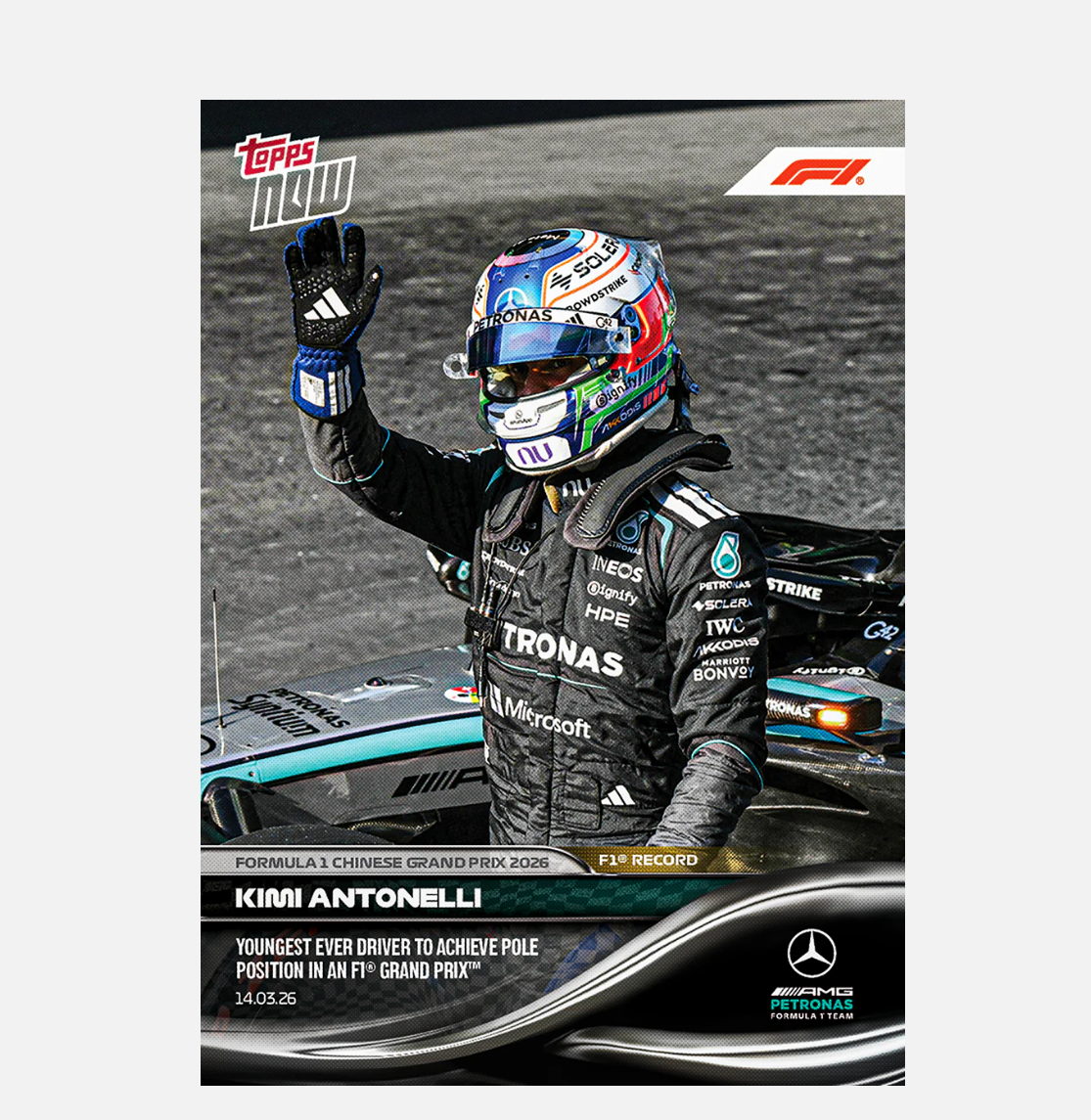 「GOH’S」Kimi Antonelli - 2026 Formula 1® Topps NOW® - Card 17 - PR: 9379