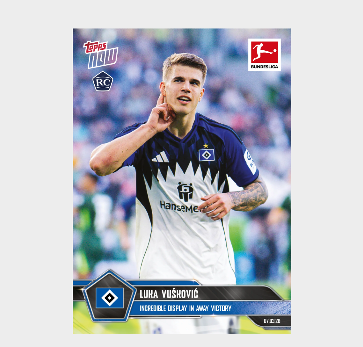 「GOH’S」Luka Vušković - 2025-26 Bundesliga Topps NOW® - Card 143 - PR:2432