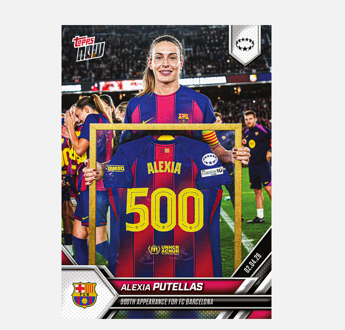 「GOH’S」Alexia Putellas - 2025-26 UWCL Topps NOW® - Card 26 - PR: 2080