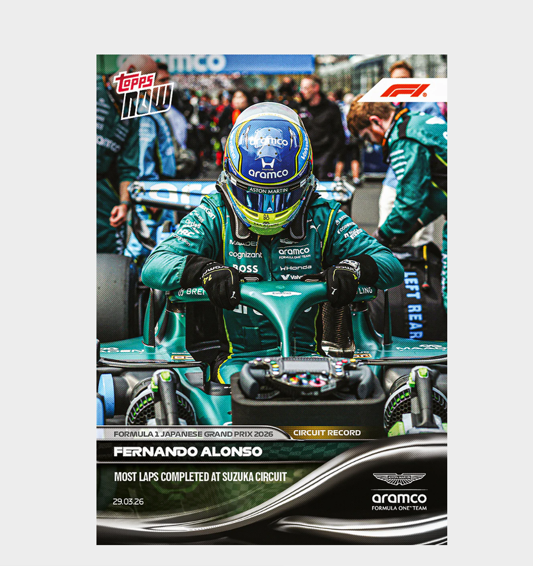 「GOH’S」Fernando Alonso - 2026 Formula 1® Topps NOW® - Card 23 - PR: 2361