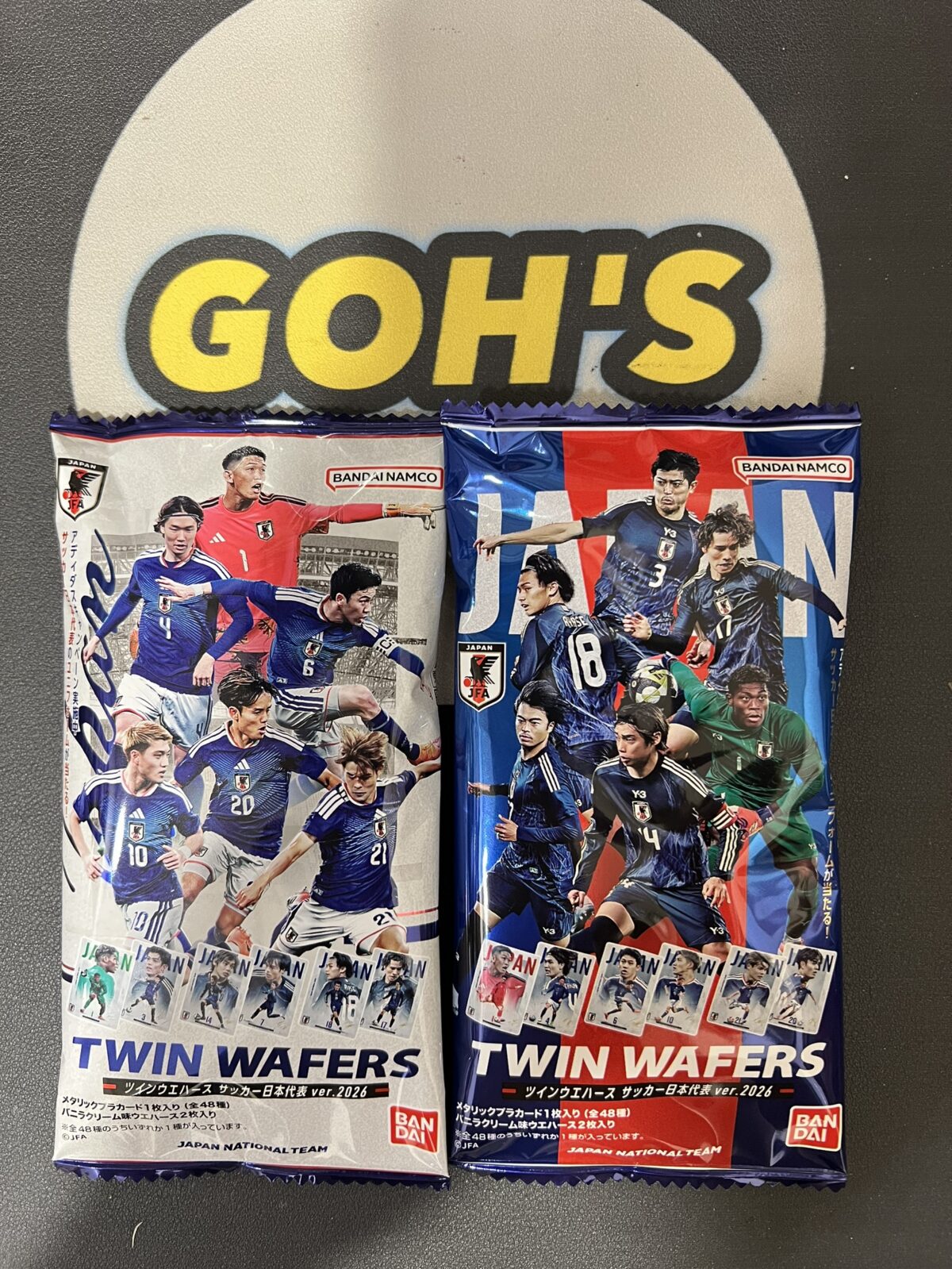 「GOH’S」BANDAI NAMCO Twin Wafers Japan National Team - 萬代日本國家隊食玩餅乾(兩款隨機出貨/可備註許願盡量安排)