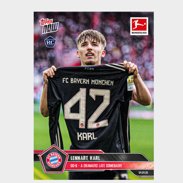 螢幕擷取畫面 2026-06-10 014812 「GOH’S」Lennart Karl - 2025-26 Bundesliga Topps NOW® - Card 164 - PR: 6493