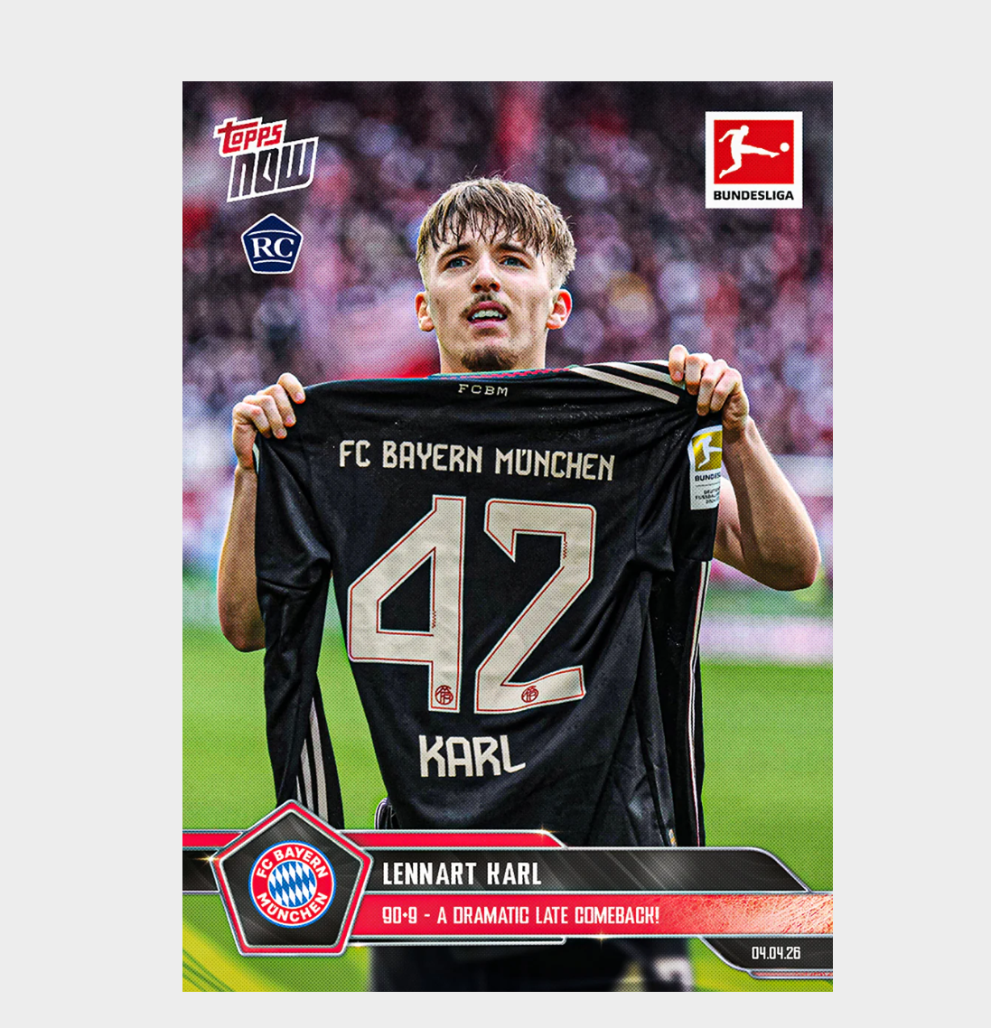 「GOH’S」Lennart Karl - 2025-26 Bundesliga Topps NOW® - Card 164 - PR: 6493