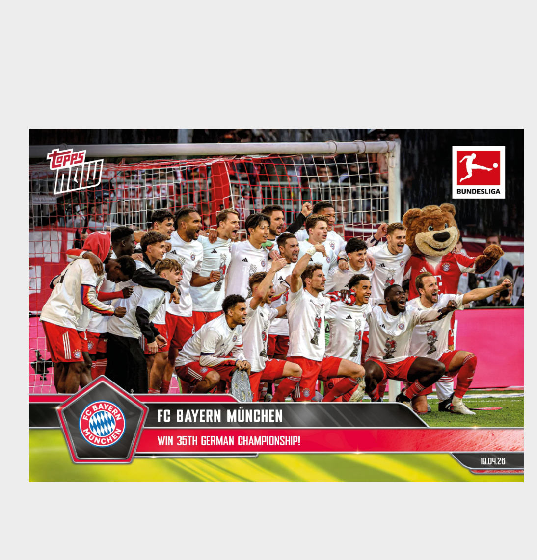 「GOH’S」FC Bayern München - 2025-26 Bundesliga Topps NOW® - Card 177 - PR: 1746