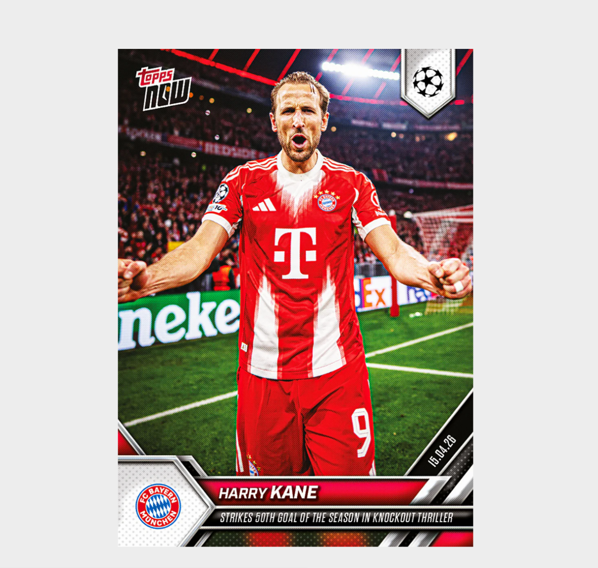 「GOH’S」Harry Kane - 2025-26 UCL Topps NOW® - Card 124 - PR: 1133
