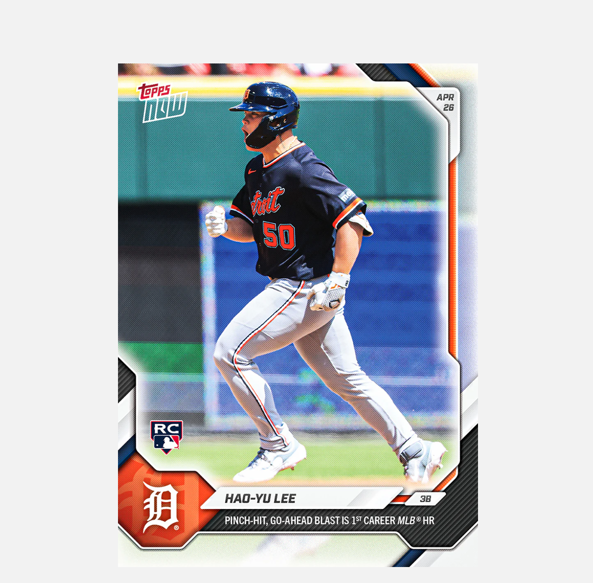 「GOH’S」Hao-Yu Lee - 2026 MLB Topps NOW® - Card 131 - PR: 6291