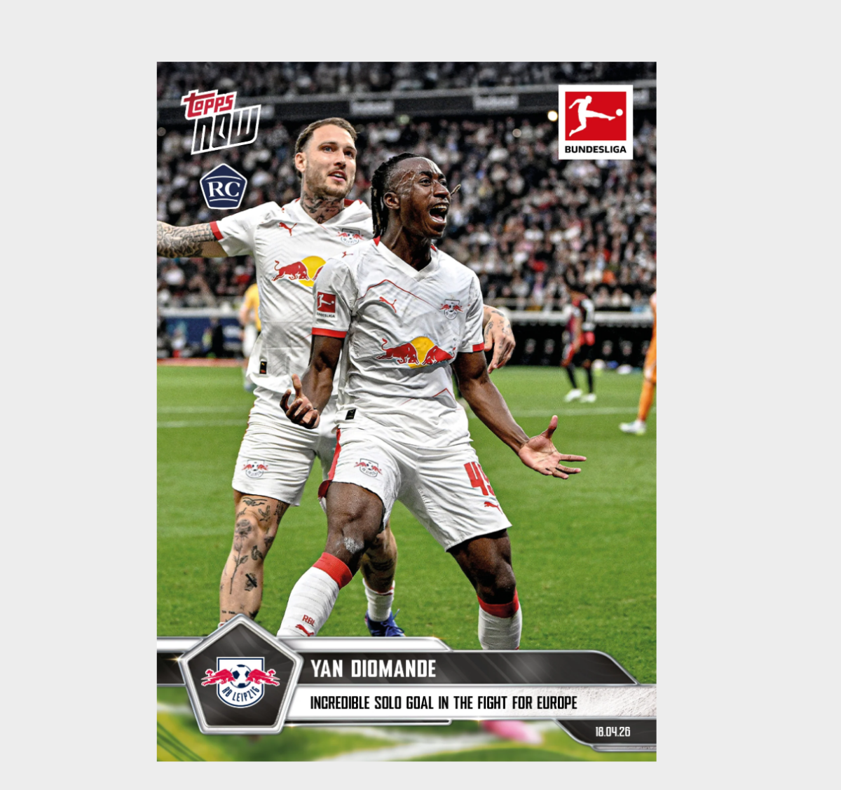 「GOH’S」Yan Diomande - 2025-26 Bundesliga Topps NOW® - Card 174 - PR: 2058