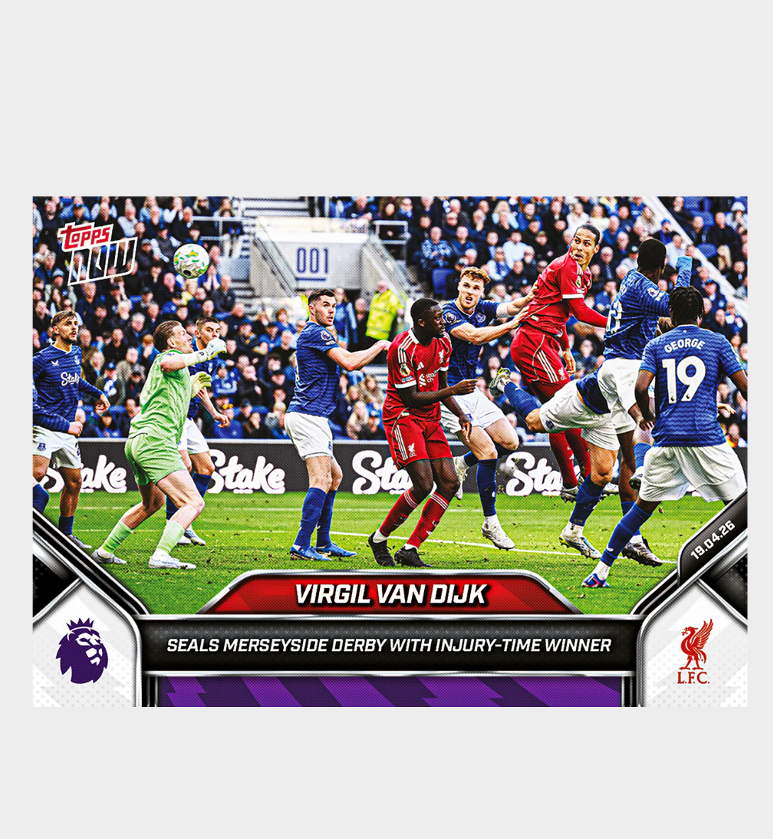 「GOH’S」Virgil van Dijk - 2025-26 Premier League Topps NOW® - Card 178 - PR: 578