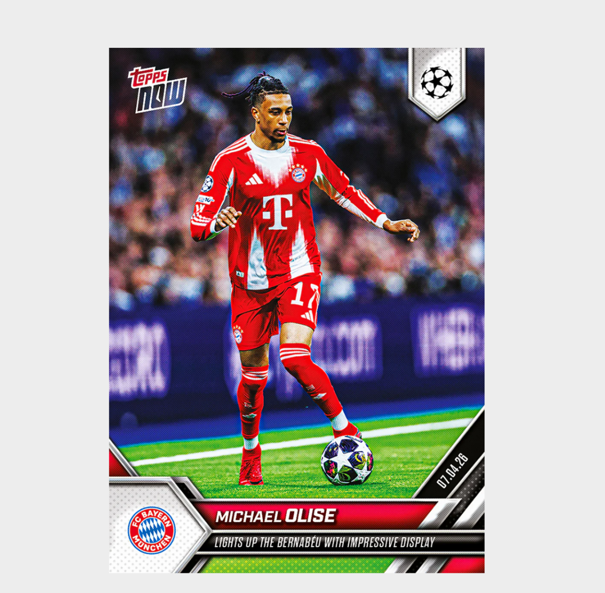 「GOH’S」Michael Olise - 2025-26 UCL Topps NOW® - Card 118 - PR: 1414
