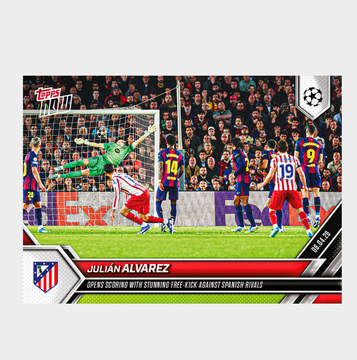 「GOH’S」Julián Alvarez - 2025-26 UCL Topps NOW® - Card 119 - PR: 720