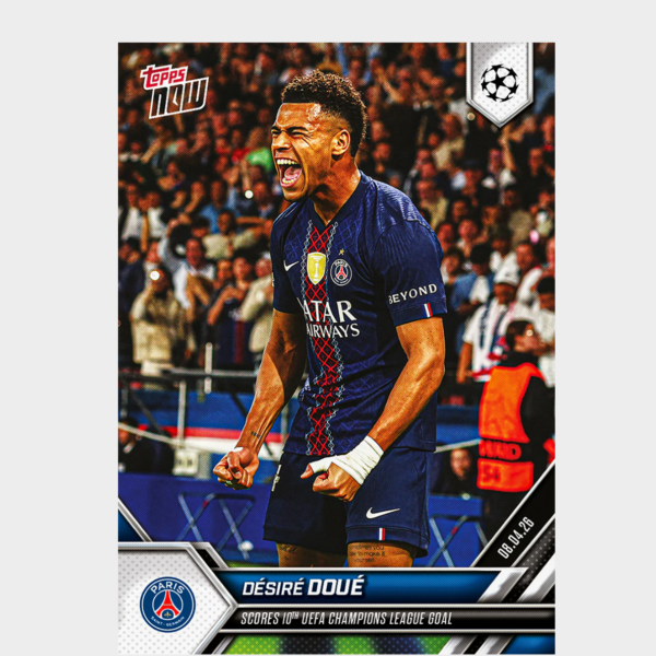 「GOH’S」Désiré Doué - 2025-26 UCL Topps NOW® - Card 120 - PR: 933