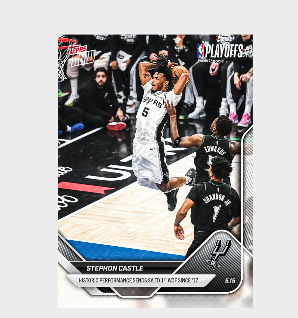 「GOH’S」Stephon Castle - 2025-26 NBA Topps NOW® - Card 312 - PR: 4582