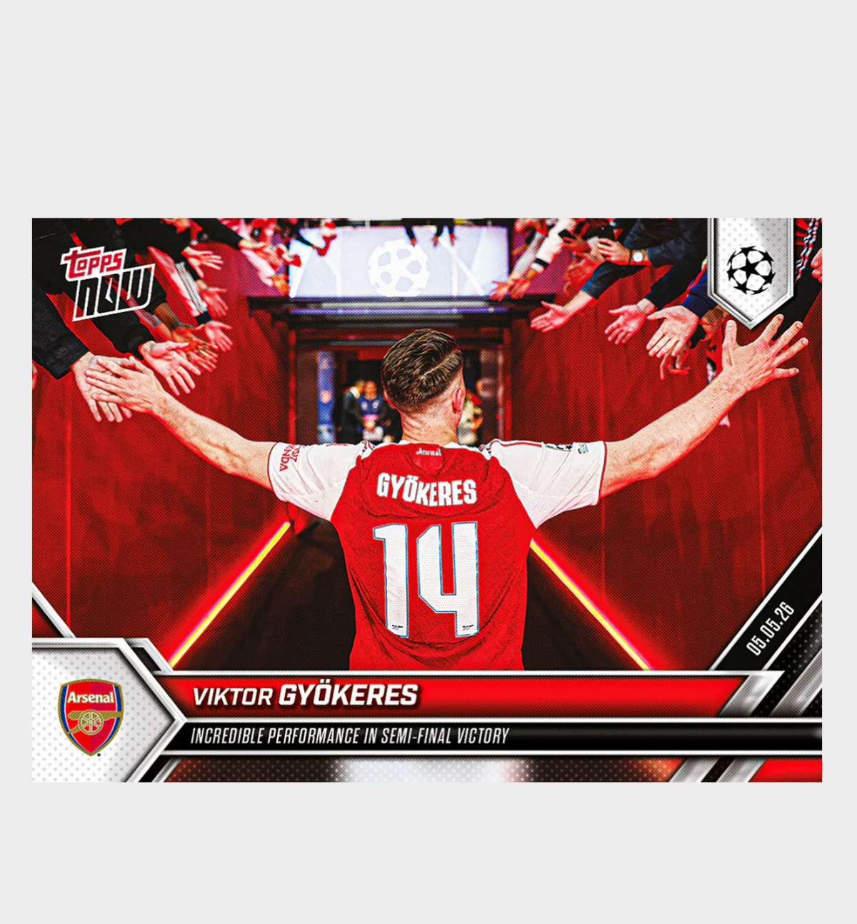「GOH’S」Viktor Gyökeres - 2025-26 UCL Topps NOW® - Card 133 - PR: 2271