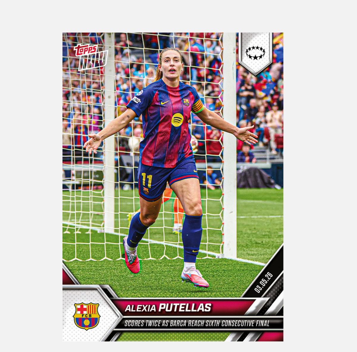 「GOH’S」Alexia Putellas - 2025-26 UWCL Topps NOW® - Card 29 - PR: 906
