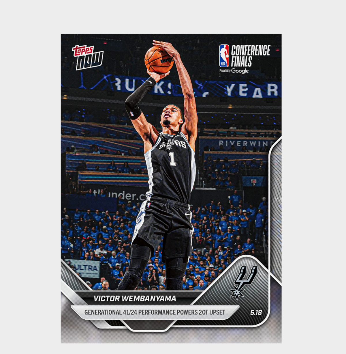 「GOH’S」Victor Wembanyama - 2025-26 NBA Topps NOW® - Card 315 - PR: 80578