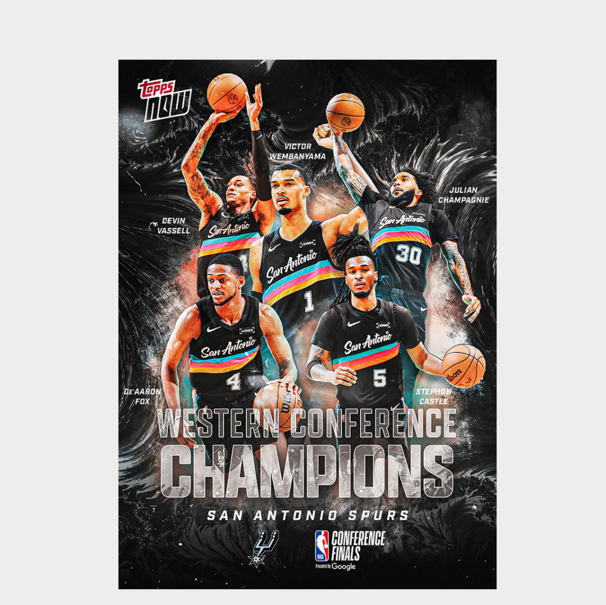 「GOH’S」San Antonio Spurs - 2025-26 NBA Topps NOW® - Card WCSA - PR: 50230