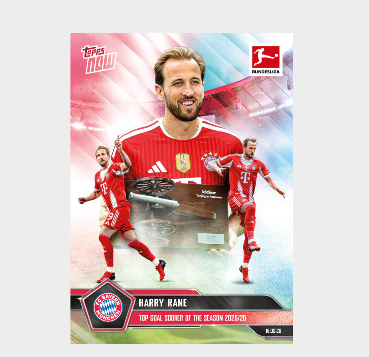 「GOH’S」Harry Kane - 2025-26 Bundesliga Topps NOW® - Card 194 - PR: 3247