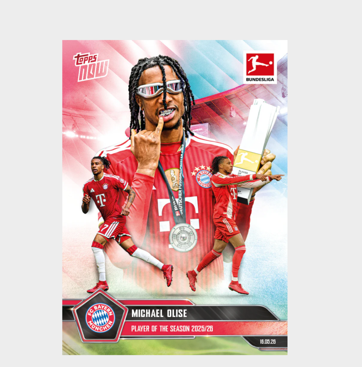 「GOH’S」Michael Olise - 2025-26 Bundesliga Topps NOW® - Card 196 - PR: 5278