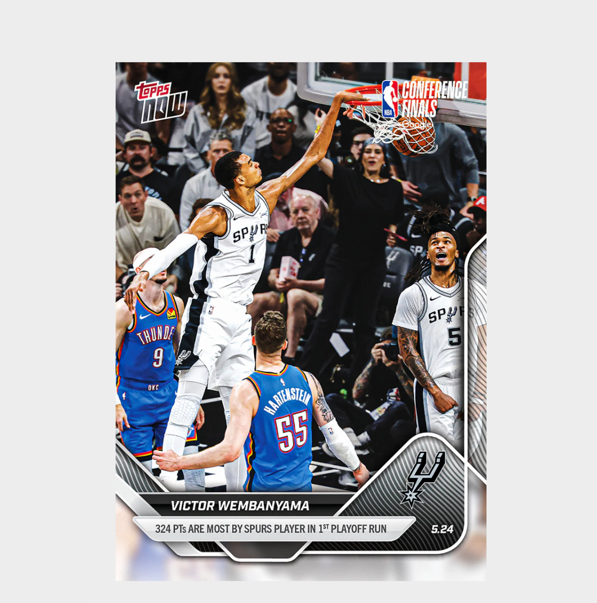 「GOH’S」Victor Wembanyama - 2025-26 NBA Topps NOW® - Card 320 - PR: 6900