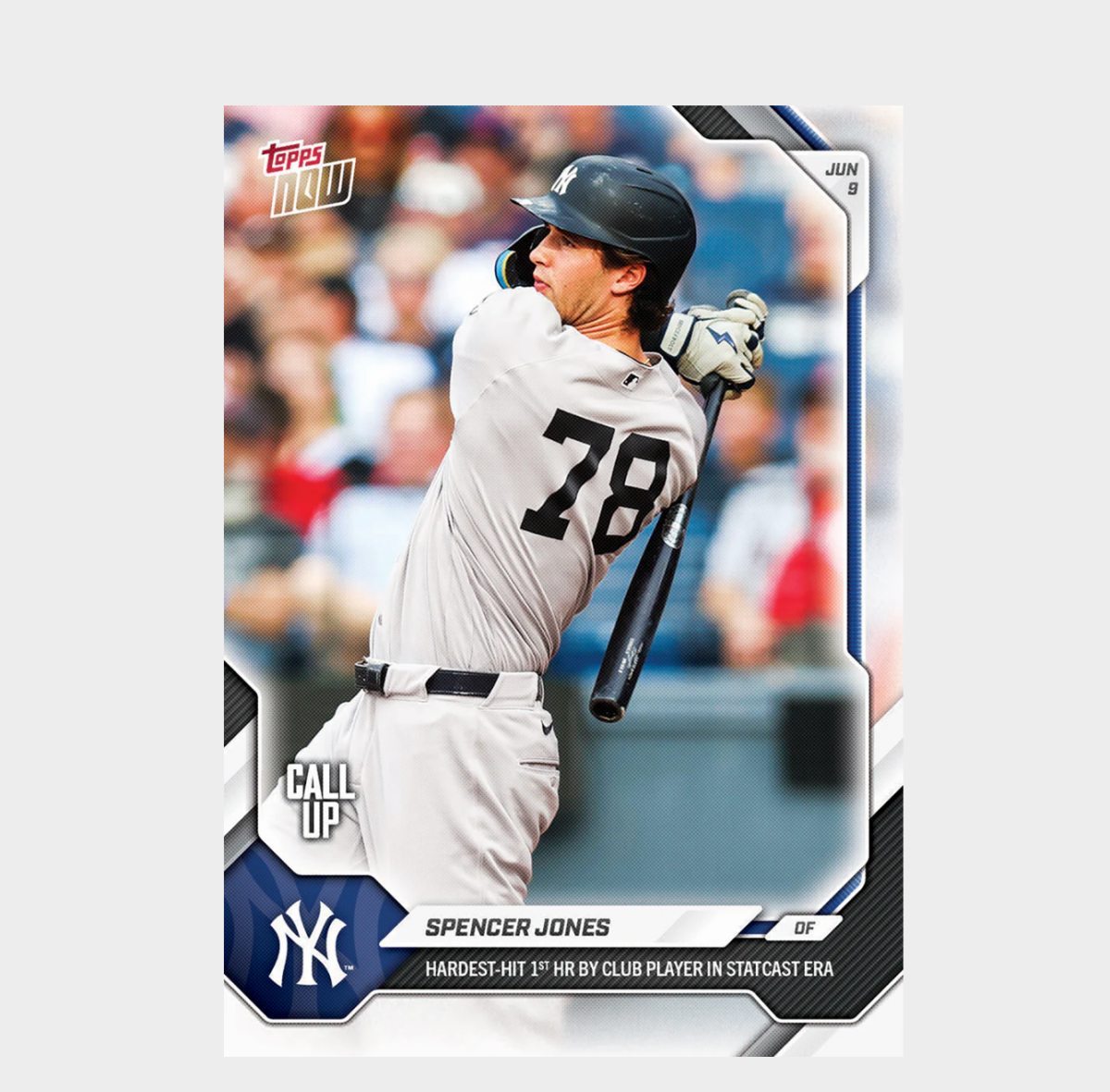 「GOH’S」Spencer Jones - 2026 MLB Topps NOW® - Card 308 - PR: 3183