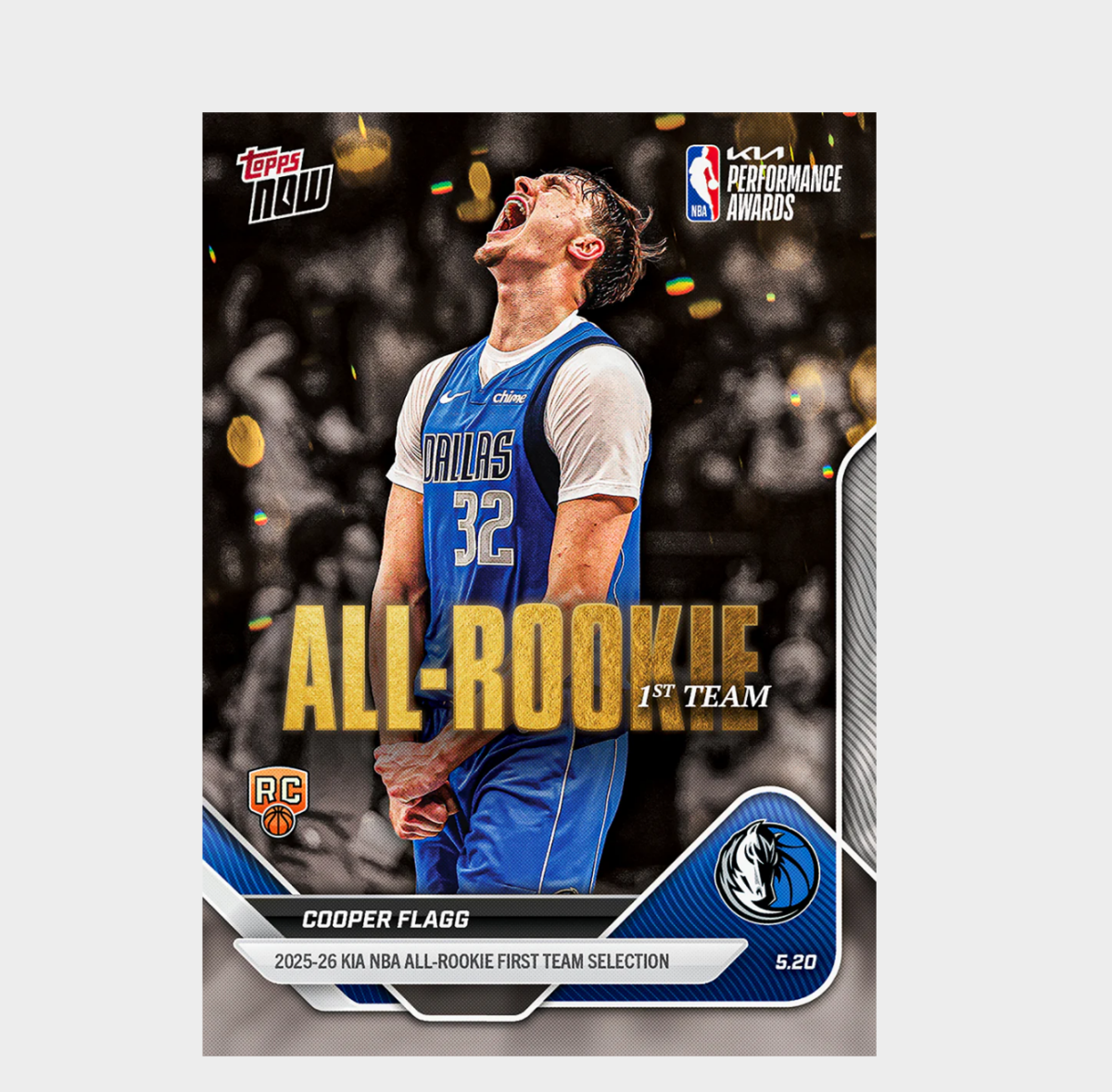 「GOH’S」Cooper Flagg - 2025-26 NBA Topps NOW® - Card AR01 - PR: 40388