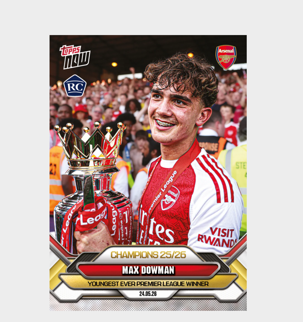 「GOH’S」Max Dowman - 2025-26 Arsenal FC Topps NOW® - Card 2 - PR: 18914