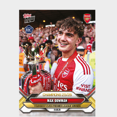 「GOH’S」Max Dowman - 2025-26 Arsenal FC Topps NOW® - Card 2 - PR: 18914