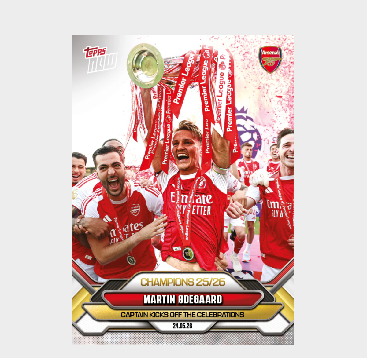 「GOH’S」Martin Ødegaard - 2025-26 Arsenal FC Topps NOW® - Card 3 - PR: 5385