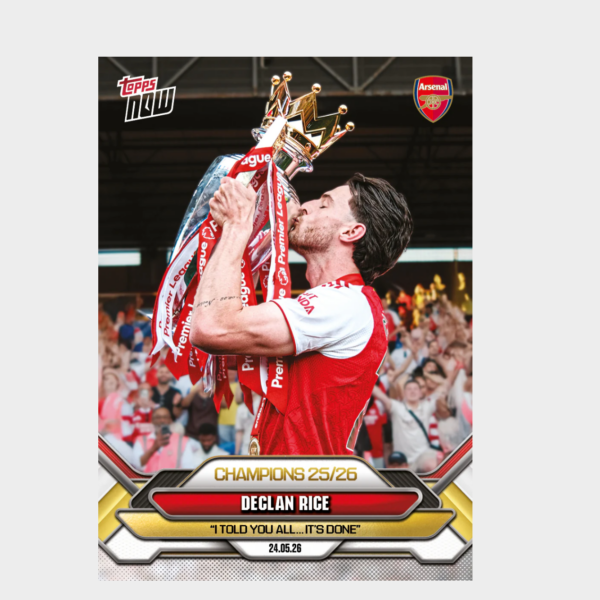 「GOH’S」Declan Rice - 2025-26 Arsenal FC Topps NOW® - Card 6 - PR: 8975