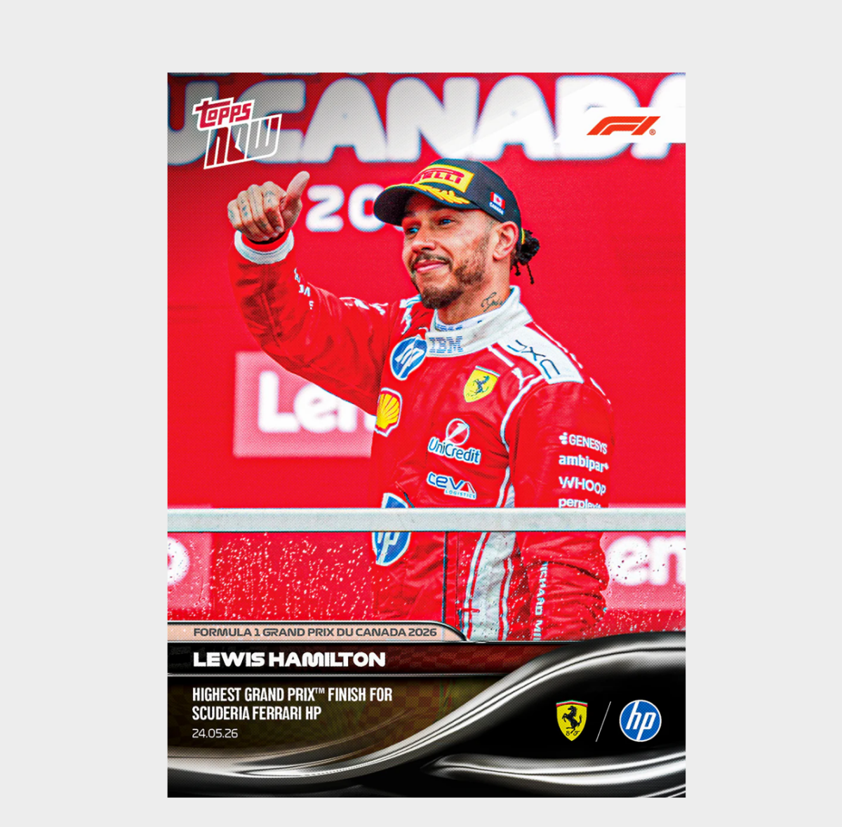 「GOH’S」Lewis Hamilton - 2026 Formula 1® Topps NOW® - Card 32 - PR: 5960