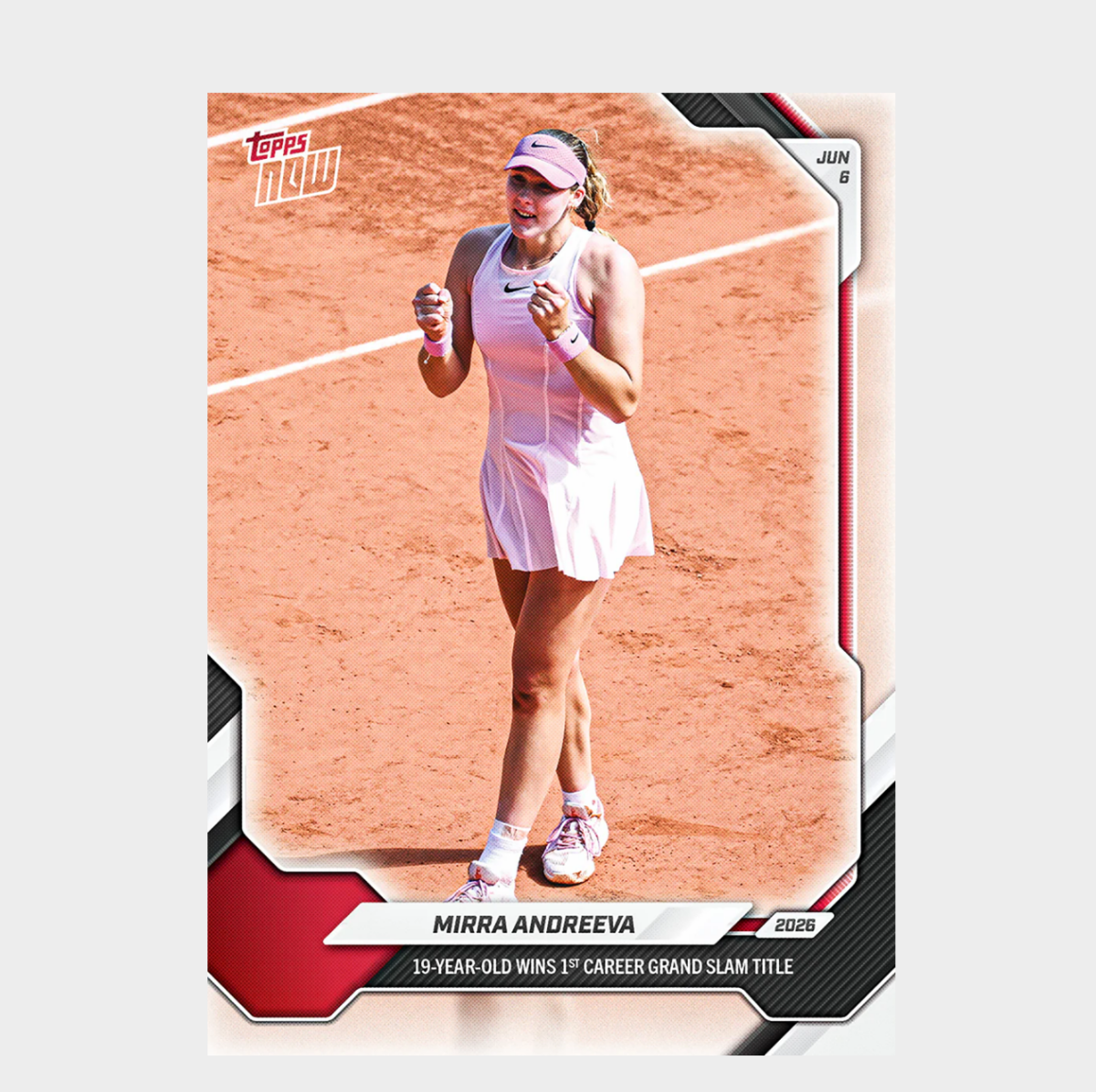 「GOH’S」Mirra Andreeva - 2026 Topps NOW® Tennis - Card 17 - PR: 2005