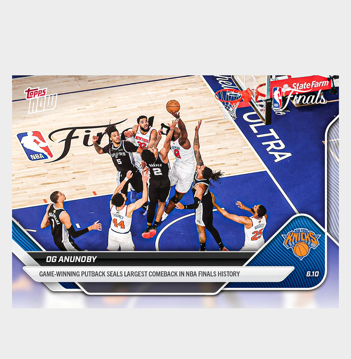 「GOH’S」OG Anunoby - 2025-26 NBA Topps NOW® - Card 336 - PR: 105842