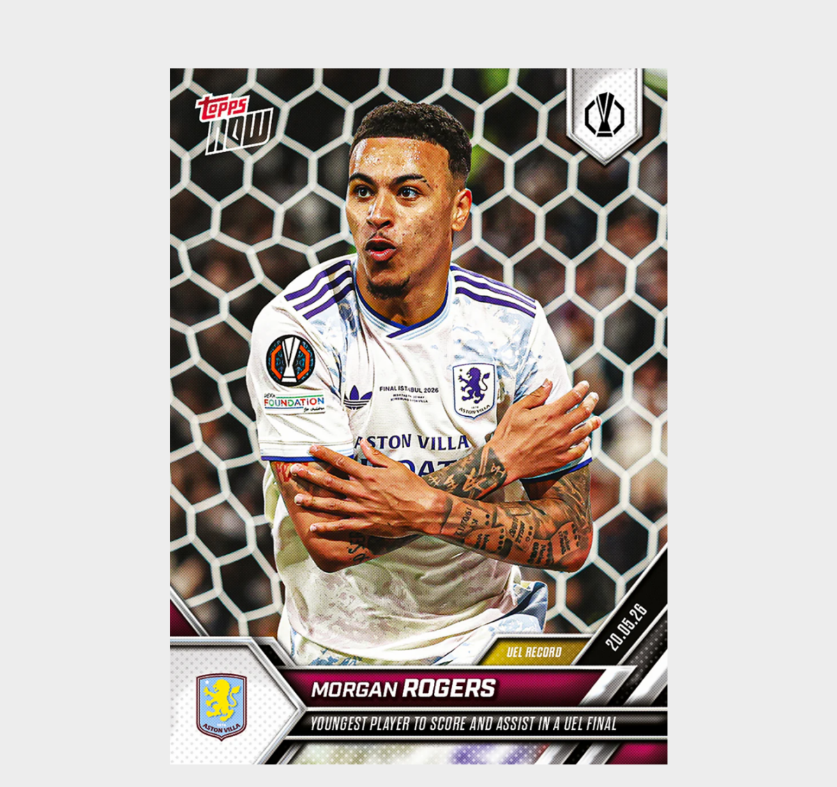 「GOH’S」Morgan Rogers - 2025-26 UEL Topps NOW® - Card 35 - PR: 1294