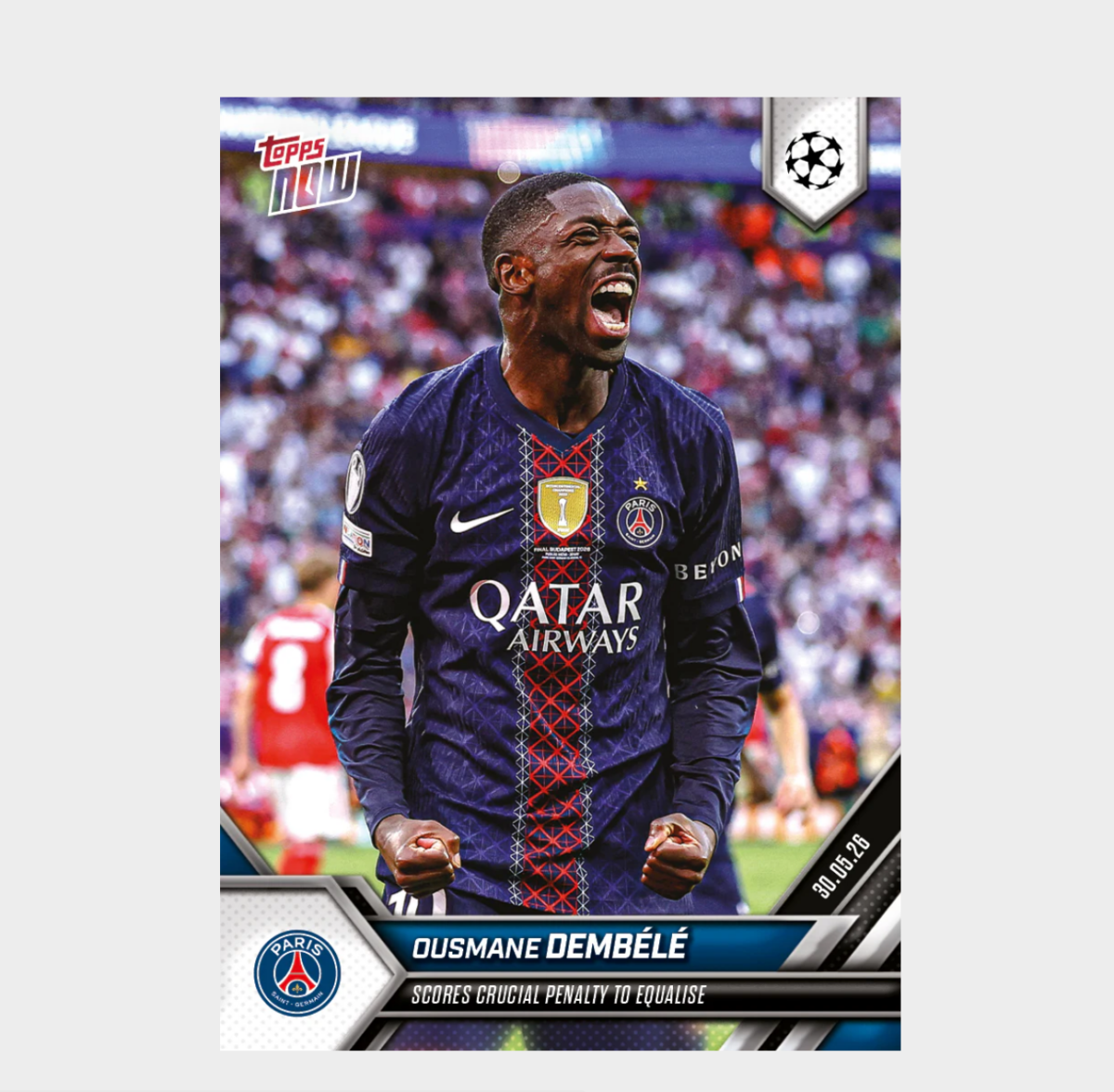 「GOH’S」Ousmane Dembélé - 2025-26 UCL Topps NOW® - Card 140 - PR: 3425