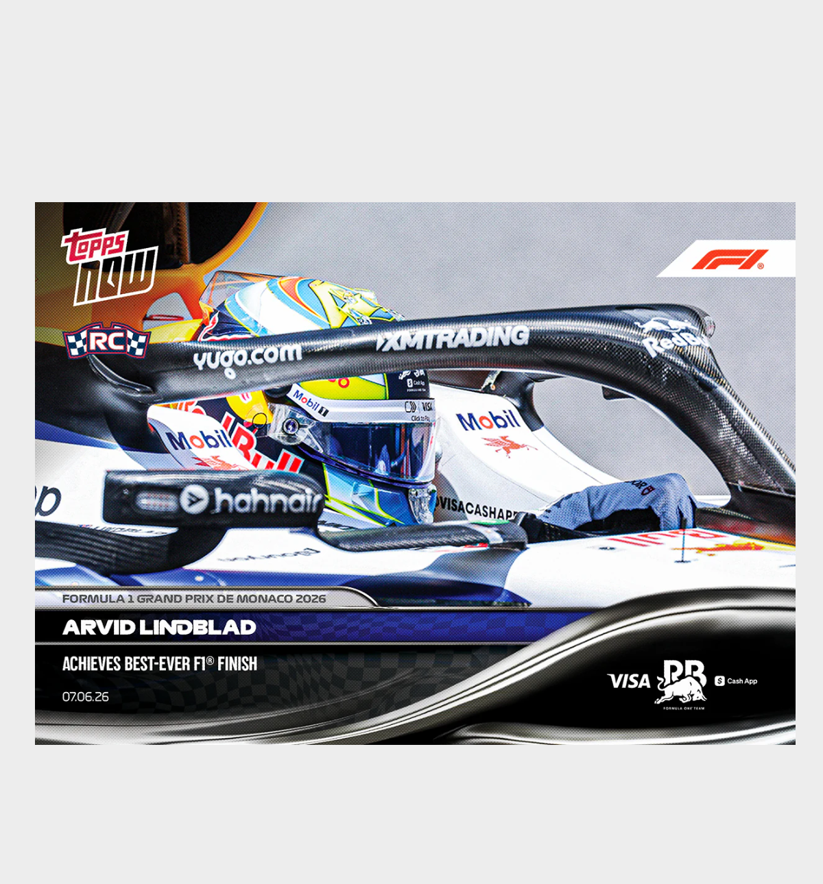 「GOH’S」Arvid Lindblad - 2026 Formula 1® Topps NOW® - Card 36 - PR: 1949