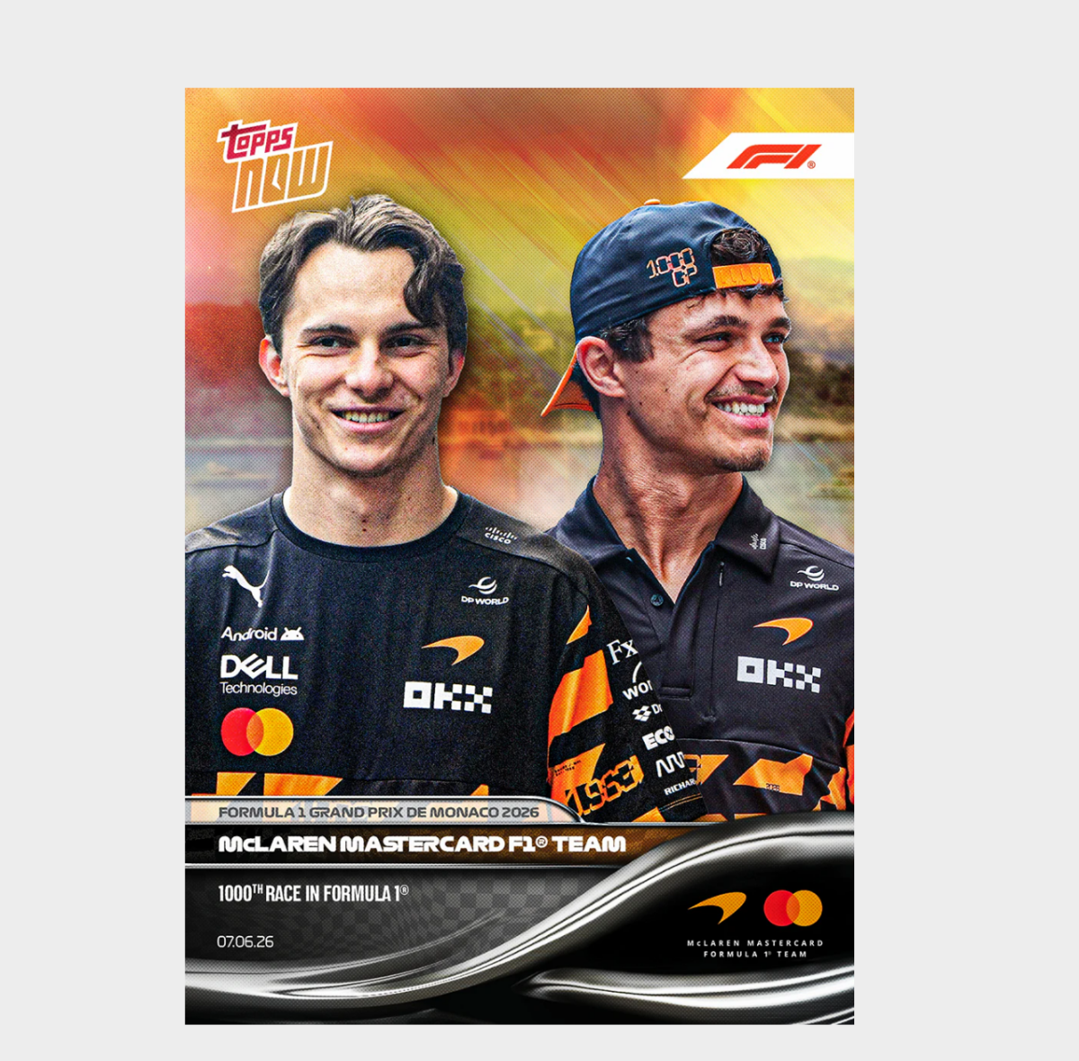 「GOH’S」McLaren Mastercard F1® Team - 2026 Formula 1® Topps NOW® - Card 37 - PR: 5080
