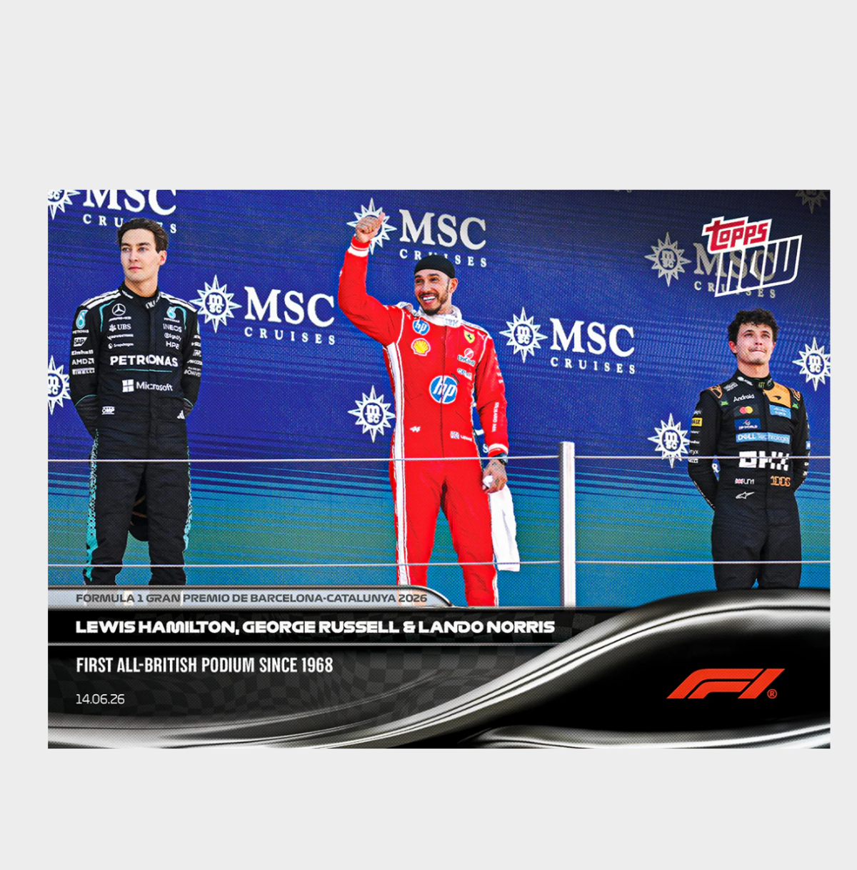 「GOH’S」Lewis Hamilton / George Russell / Lando Norris - 2026 Formula 1® Topps NOW® - Card 39 - PR: 4152